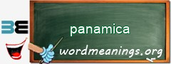 WordMeaning blackboard for panamica